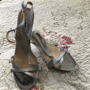 Silver strapped sandels